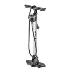 BETO - Floor Pump - 25 Inch Steel - Top Mount 2.5 Inch Gauge W/Bleeder - Tri - Valve SV/ PV/Dunlop Head