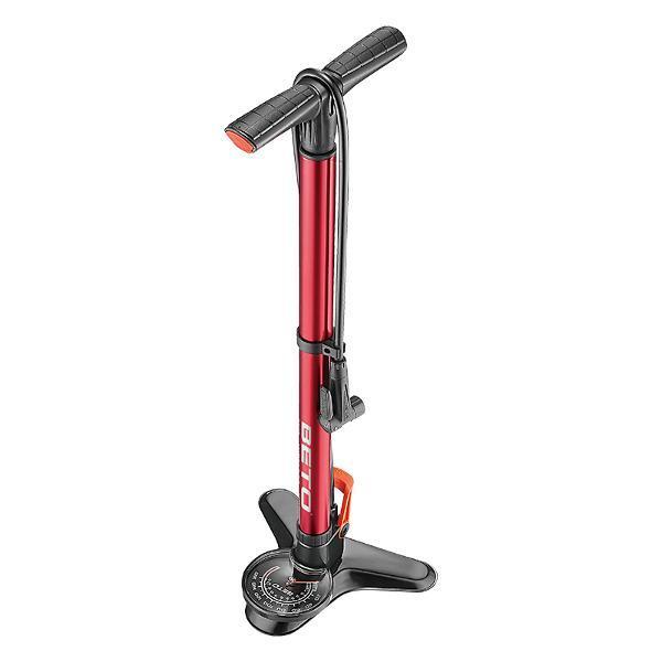 BETO - Floor Pump - Surge Tubeless - 4 Inch Gauge - Alloy Barrel & Steel Tank - Red
