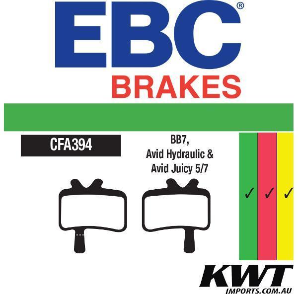 EBC - Avid Bb7 Disc Pads - Avid Hydraulic - Avid Juicy 5/7