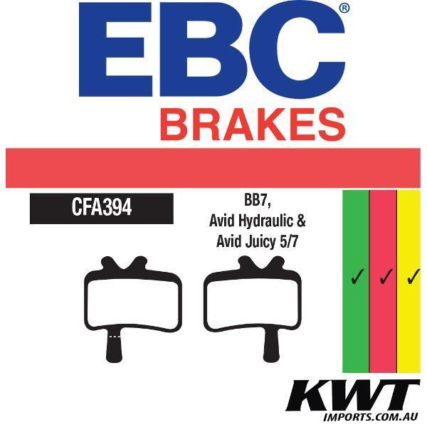 EBC - Avid Bb7 Disc Pads - Avid Hydraulic - Avid Juicy 5/7