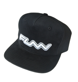 FUNN - Cap - Embroidery Logo - Black W/ White Logo