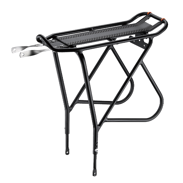 IBERA - Pannier Rack - Pak Rak - Alloy Rear Carrier - Black W/Clip-On Bag Mount & Splash Guard For Touring