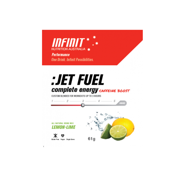 INFINIT :Jet Fuel Lemon Lime w/ Caffeine - 10 Packs - Single Serve - 61g