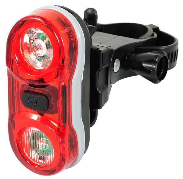 KWT Rear Light Battery - DUAL FLASH 2 X HALF WATT NICHIA LENS 25 LUMENS