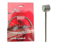 MARS ONE Brake Inner Cable - MTB - Slick Stainless - 1.5mm X 1.7m - Nipple 7mm X 6mm - Sram / Shimano