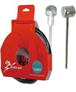 MARS ONE Universal Brake Set - Lubricated Housing - 5mm x 1.5m - Black & Stainless - MTB / Road Nipple