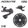 MICROSHIFT Groupset - ACOLYTE MTB - 1x8 Speed - 12-46T / RD-M5185M Rear Derailleur / SL-M7180-R Xpress Shifter / CS-H083 Cassette