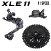 MICROSHIFT Groupset - XLE MTB - Xpress Trigger Shifter - 1x11 Speed - 11-46T / RD-M665M Rear Derailleur / SL-M851R Shifter / CS-H113 Cassette