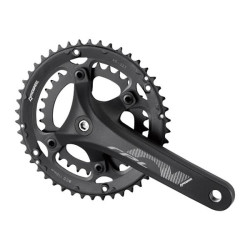 PROWHEEL JUNIOR Crankset - RPL-521 140mm Length - Non Boost - 2x 48-32T 8/9s - Square Taper 116mm Axle - Black