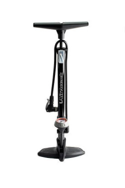 QBP Floor Pump - AIR ATTACK - Alloy Barrel, Plastic Base, Twin Head Valve - 120 PSI