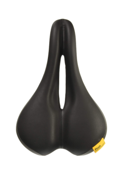 VELO Saddle MENS - PLUSH - Centre Cut Out, Steel Rails - 272mm x 176mm, 411g
