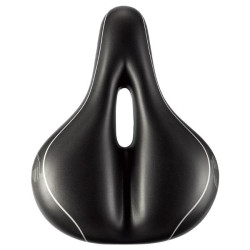 VELO Saddle UNISEX - VOAM COMFORT GEL - Centre Cut Out, Elastomer Base length 270mm, width 210mm