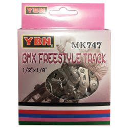 YABAN Chain - Single Speed - 1/2 x 1/8 x 102L - BMX - Silver/Silver