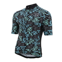 Jersey S/S Big Ring Tarmac Flow Greys/Black/Aqua