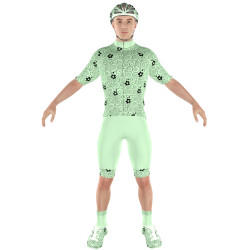 Cycling clothing combo Big Ring Caleb Granny Smith Apple Black Mens-BR5147