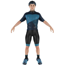 Cycling Clothing Combo Big Ring Zazu Raisin Black Maximum Blue Mens BR4019