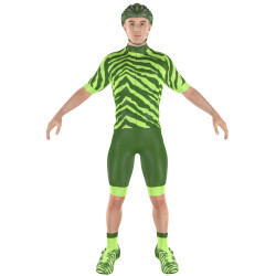 Cycling clothing combo Big Ring Gilbert Lime Pine Mens--BR4010