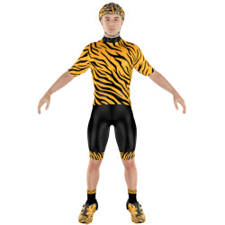 Cycling Clothing Combo Big Ring Sebastian Carrot Orange Black Mens-BR5102