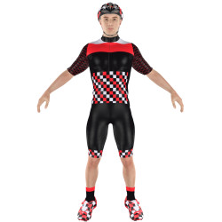 Cycling clothing combo Big Ring Caesar Black Permanent Geranium Lake Mens-BR4136