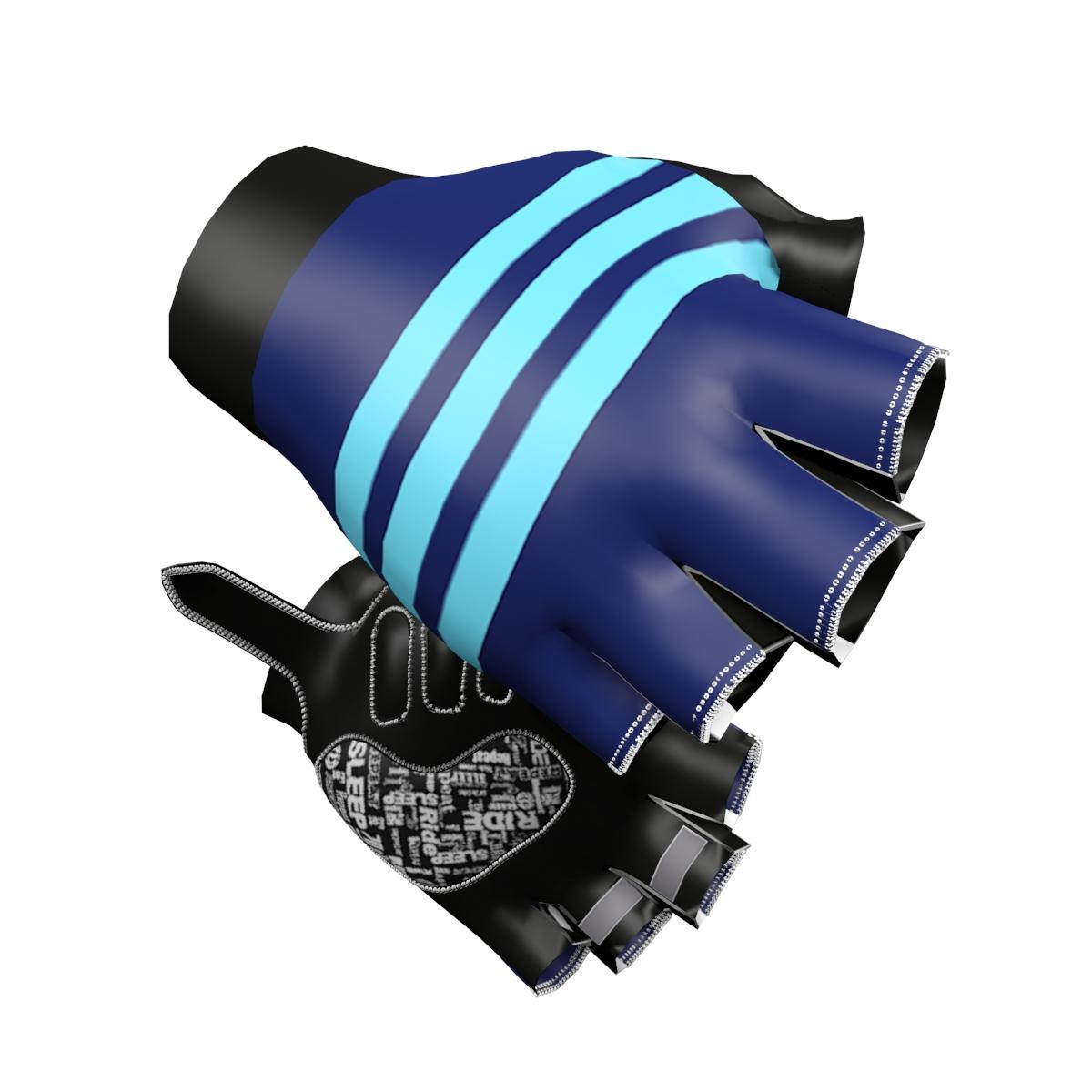 Glove Big Ring Valentine Cyan Navy BR4009 Mens