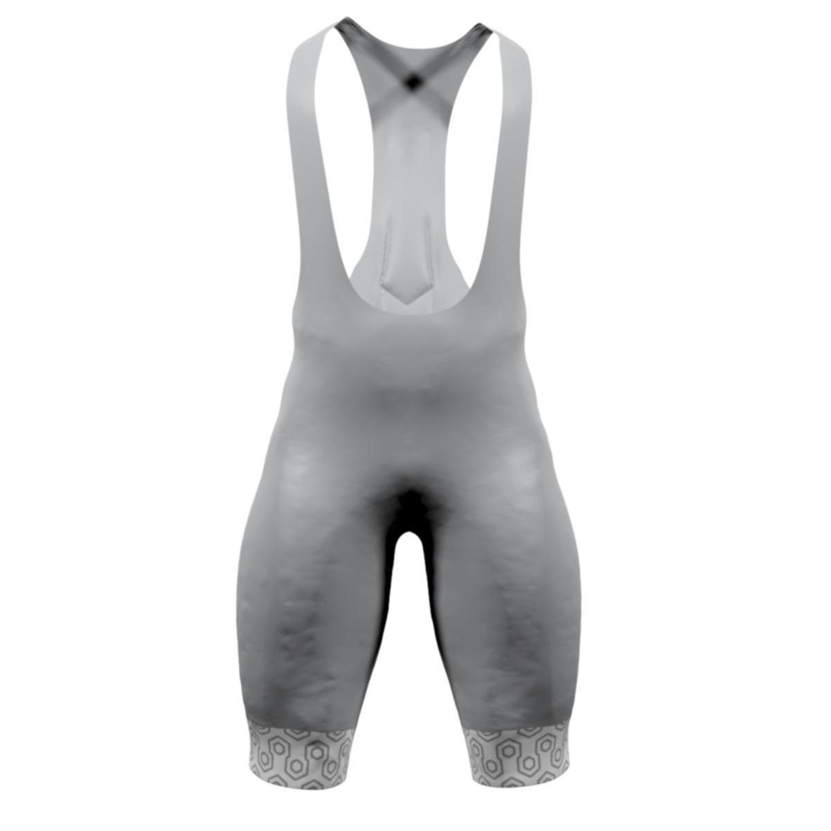 Bibshort Big Ring Waylon White Metallic Silver Mens-BR5161