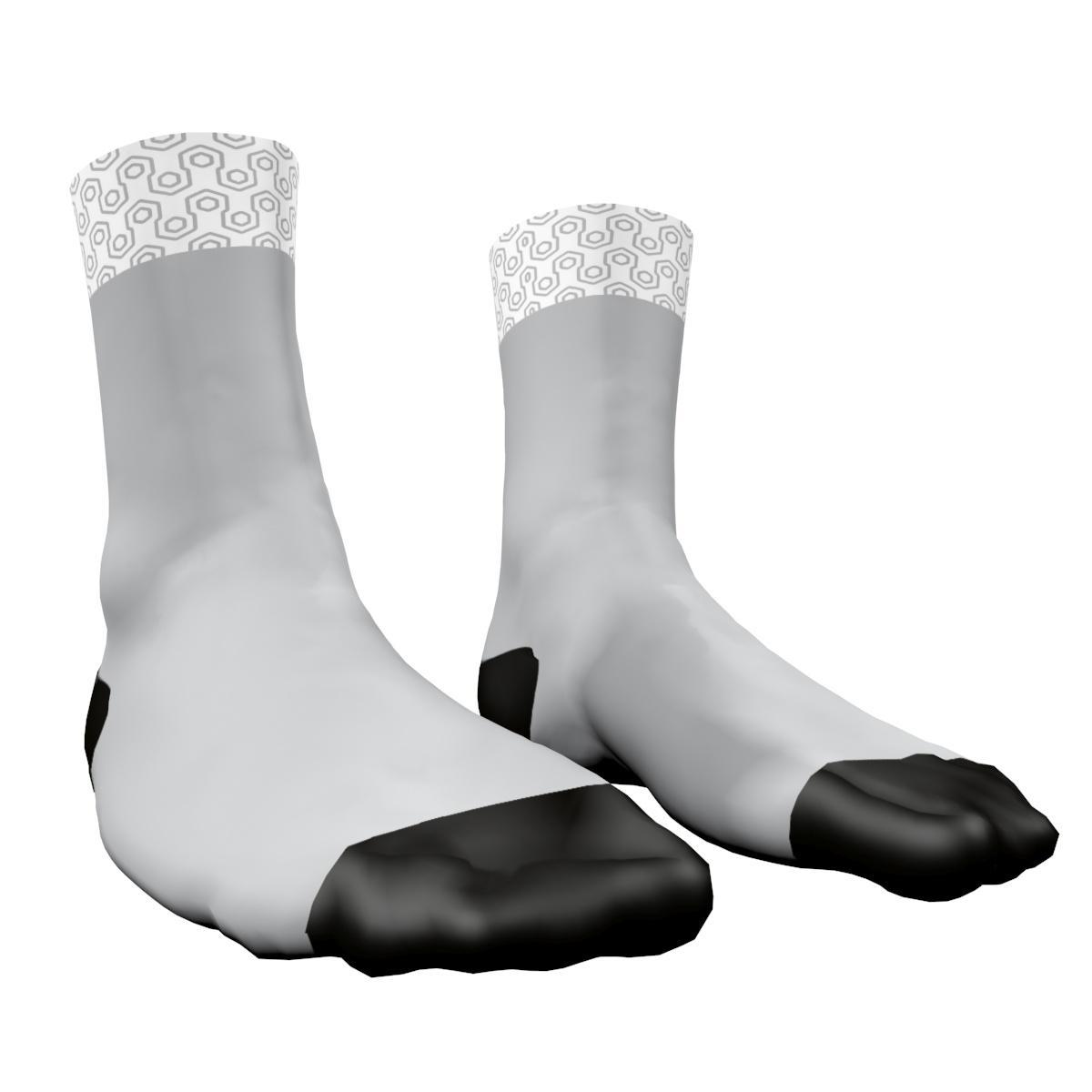Sock Big Ring Waylon White Metallic Silver unisex-BR5161