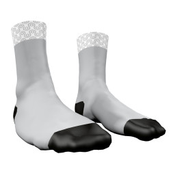 Sock Big Ring Waylon White Metallic Silver unisex-BR5161