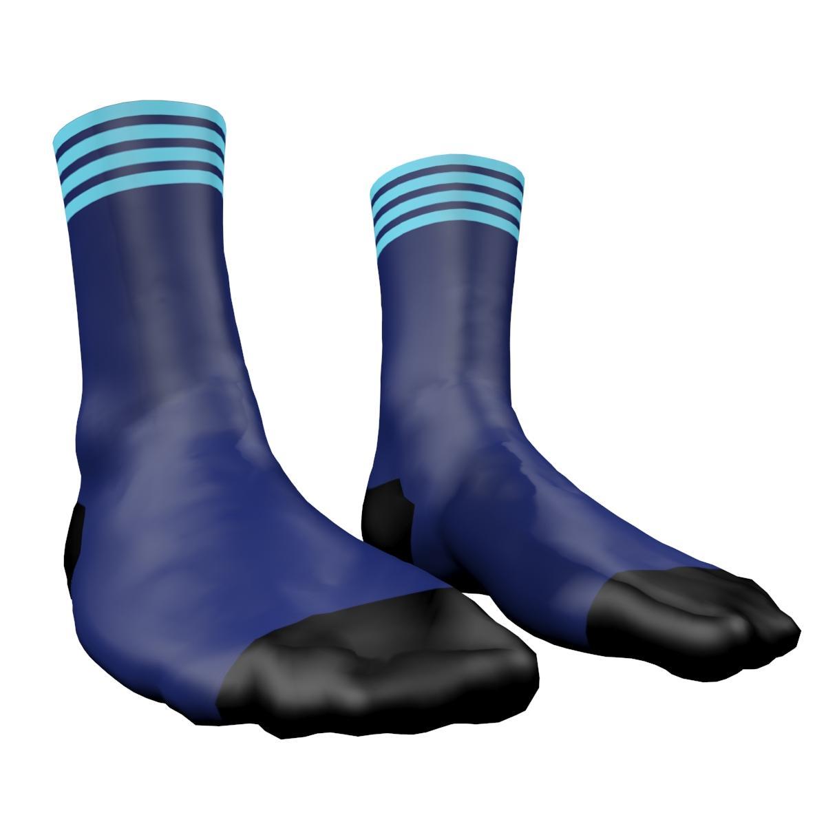 Sock Big Ring Valentine Cyan Navy BR4009 unisex