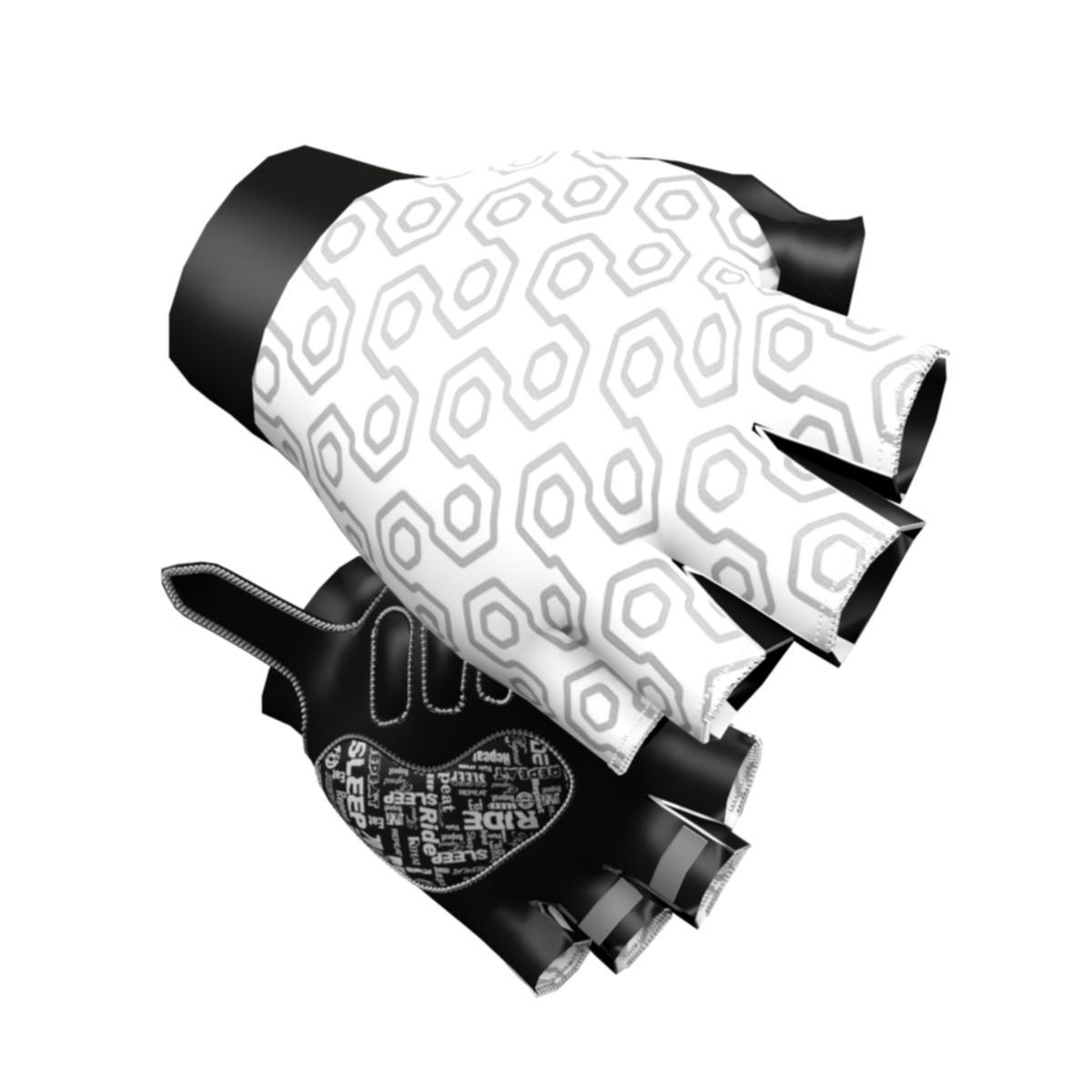 Glove Big Ring Waylon White Metallic Silver Mens-BR5161