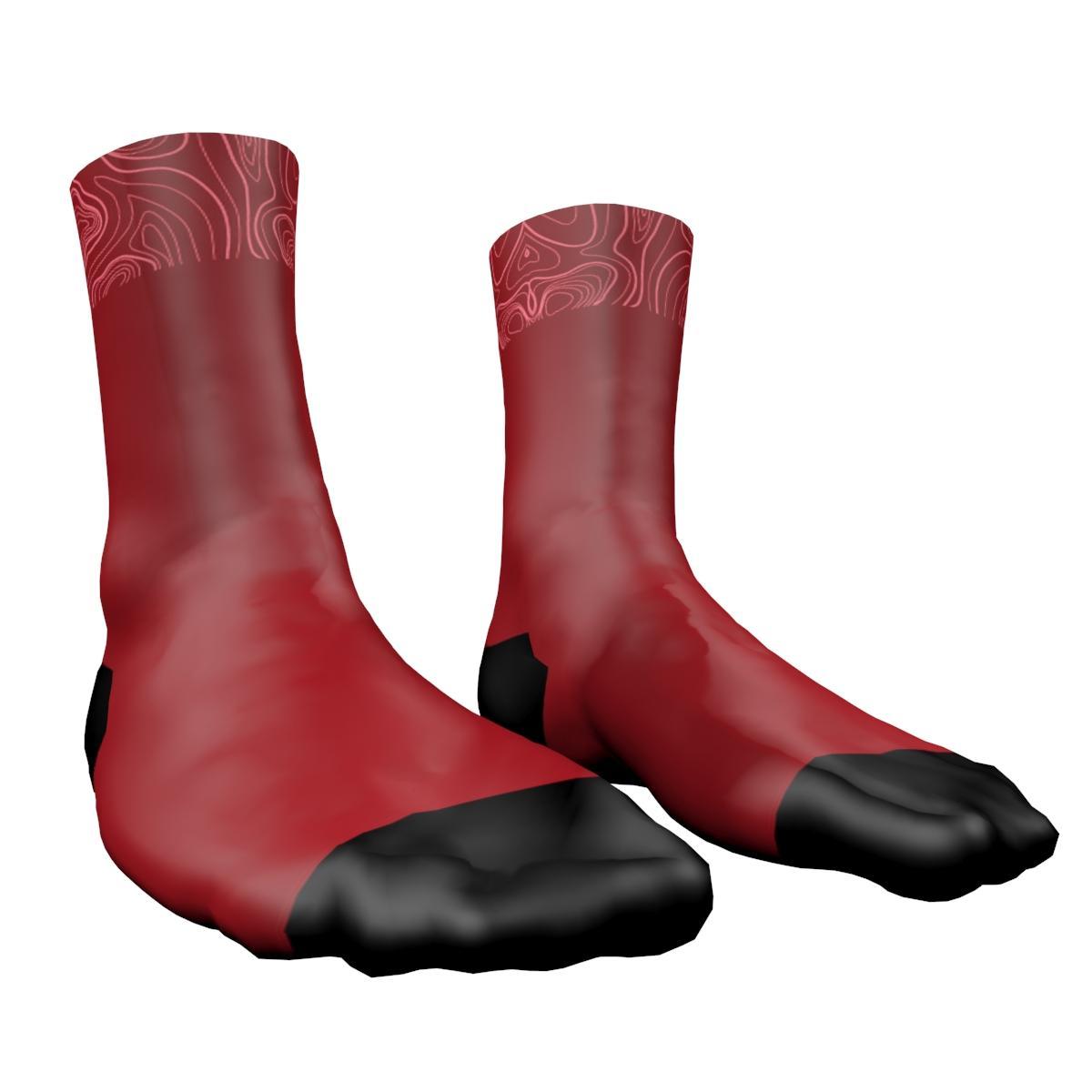 Sock Big Ring Lulu Falu Red Light Carmine Pink unisex-BR5025