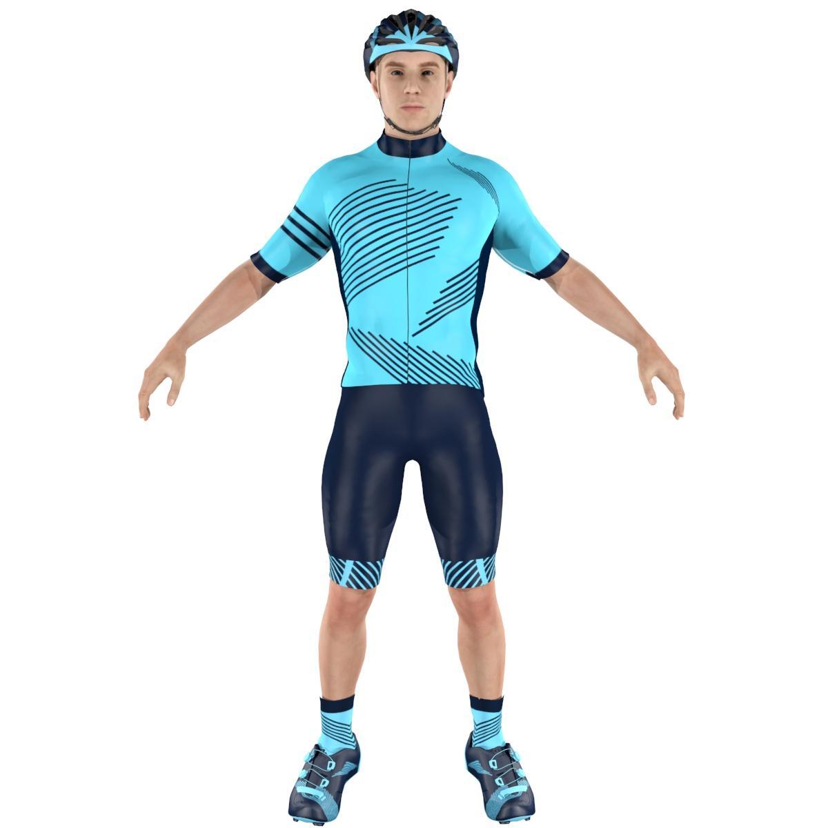 Cycling Clothing Combo Big Ring Anderson  Yankees Blue Maya Blue Mens-BR5004