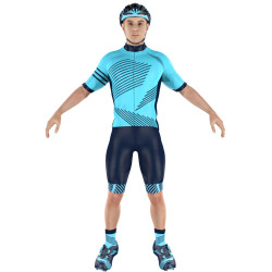 Cycling Clothing Combo Big Ring Anderson Yankees Blue Maya Blue Mens-BR5004