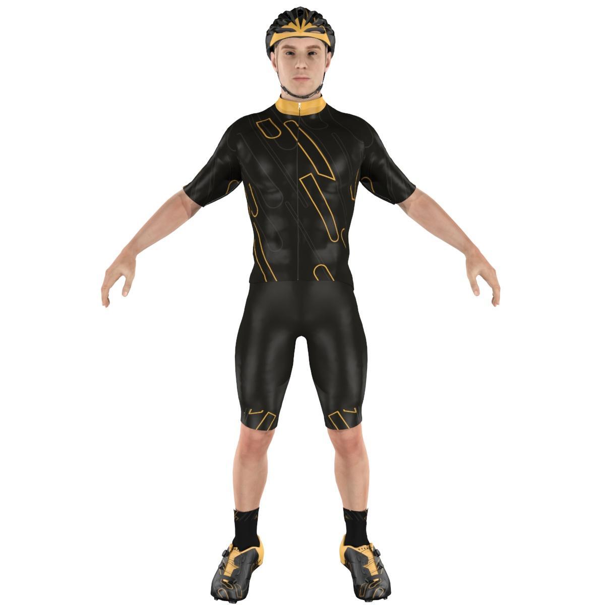 Cycling Clothing Combo Big Ring Gabe Eerie Black Peru Mens-BR5095