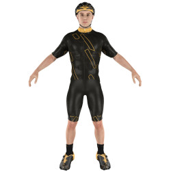 Cycling Clothing Combo Big Ring Gabe Eerie Black Peru Mens-BR5095