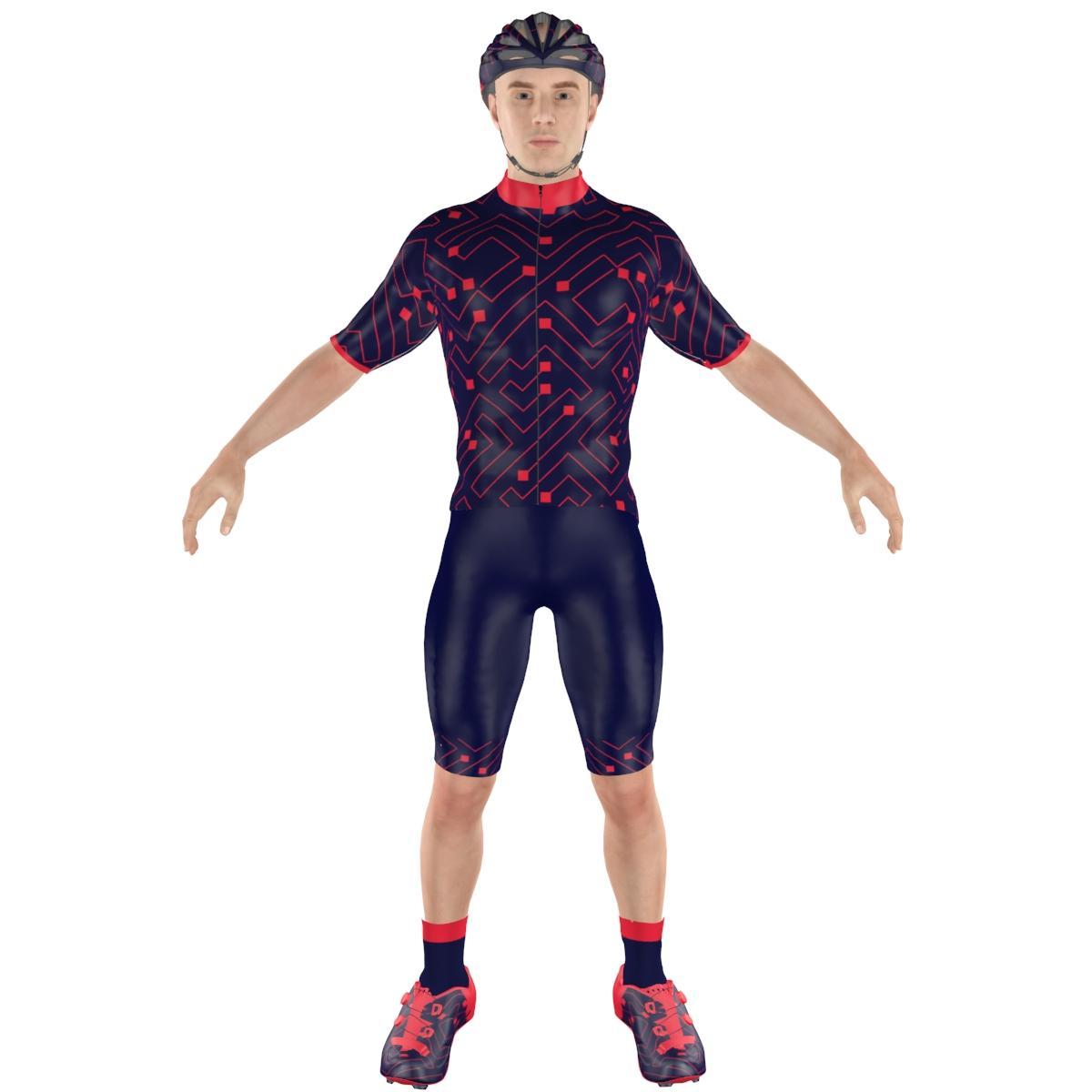 Cycling clothing combo Big Ring Yankees Blue American Red Mens-BR4162