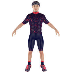 Cycling clothing combo Big Ring Yankees Blue American Red Mens-BR4162