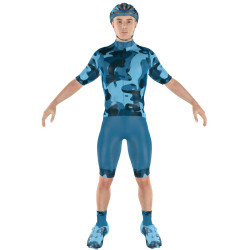 Cycling Clothing Combo Big Ring Jace Cyan Azure Blue Sapphire Mens-BR5181