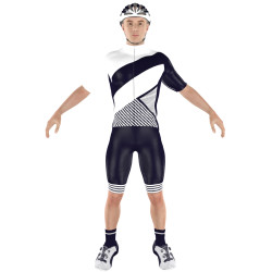 Cycling Clothing Combo Big Ring Cagire Raisin Black White Mens-BR4024