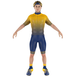 Cycling Clothing Combo Big Ring Rowan Bright Yellow Space Cadet Mens-BR5184