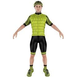 Cycling Clothing Combo Big Ring Tempest Pear Black Mens-BR4131