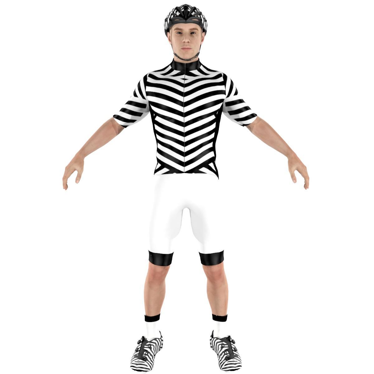 Cycling Clothing Combo Big Ring Maya BLACK WHITE Mens-BR4096