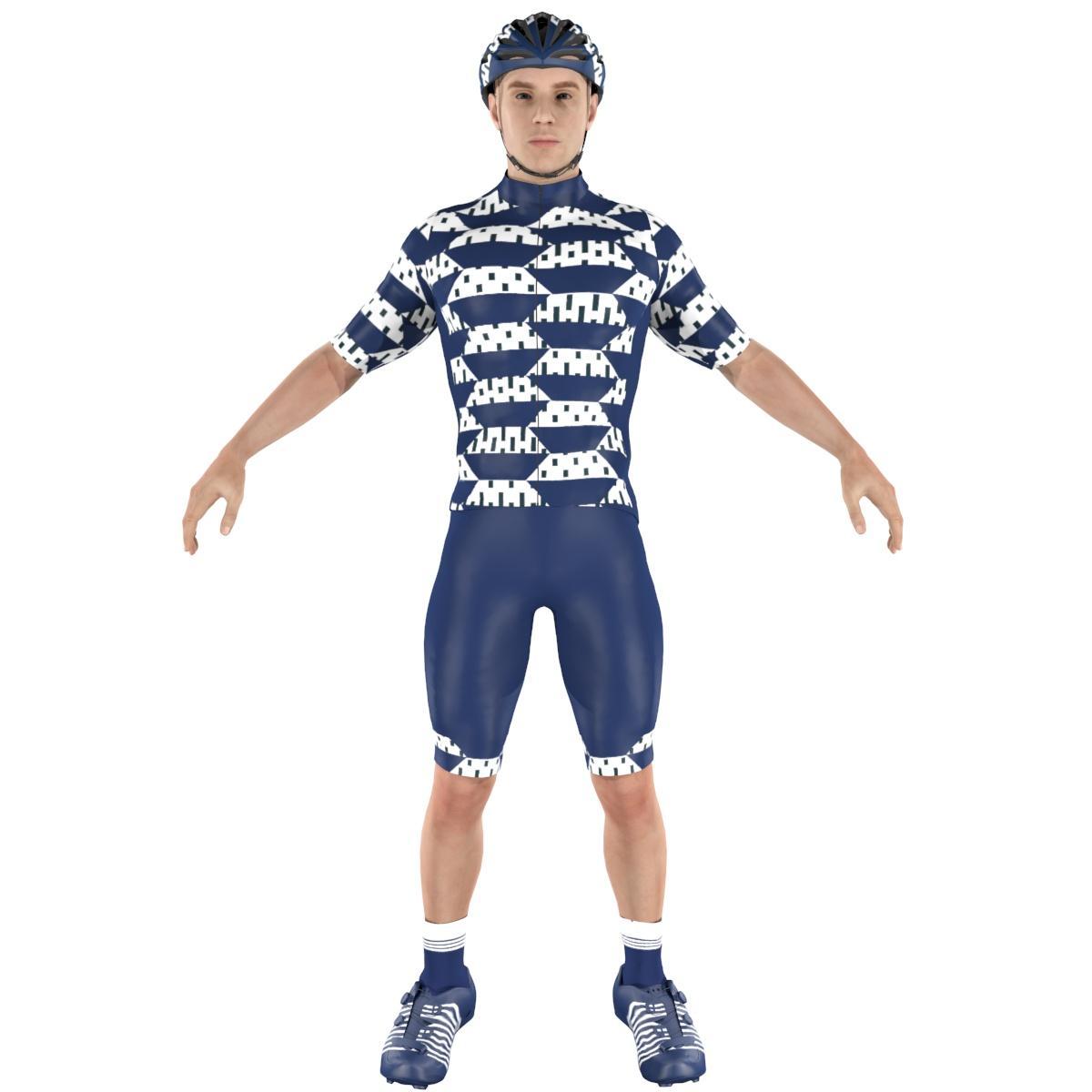 Cycling Clothing Combo Big Ring Brayden Space Cadet White Mens-BR5199