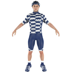 Cycling Clothing Combo Big Ring Brayden Space Cadet White Mens-BR5199