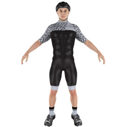 Cycling Clothing Combo Big Ring Karma Eerie Black Spanish Gray Mens-BR4035