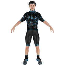 Cycling Clothing Combo Big Ring Amir Licorice Blue Sapphire Mens-BR5195