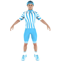 Cycling Clothing Combo Big Ring Gasherbru Maximum Blue White Mens-BR5065