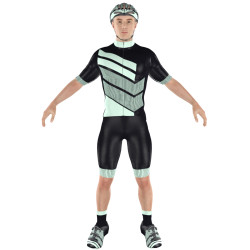 Cycling clothing combo Big Ring Everest Black Jet Stream Mens-BR4121