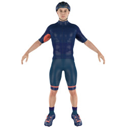 Cycling Clothing Combo Big Ring Cosmo Eerie Black Yankees Blue Mens-BR4075