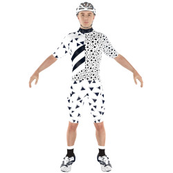 Cycling clothing combo Big Ring Warhol White Anchor Mens--BR4166