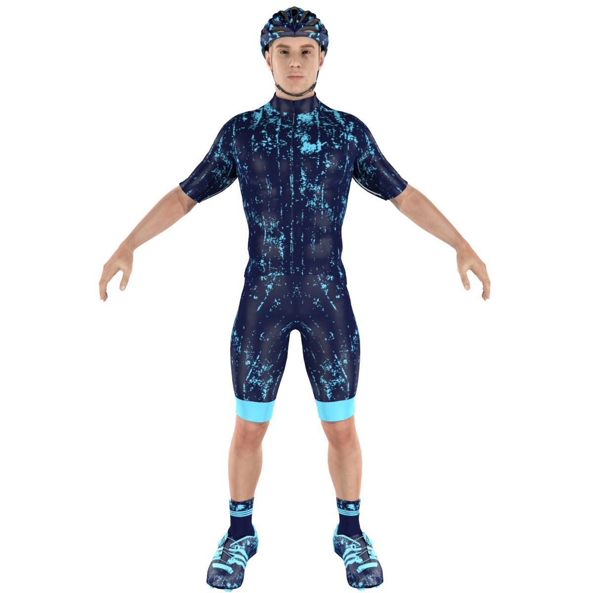 Cycling Clothing Combo Big Ring Giovanni Picton Blue Maastricht Blue Mens-BR5196